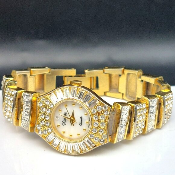 Xanadu Gold-Tone Womens Quartz Watch With Rhinestones & Crystal Accents - Picture 6 of 8